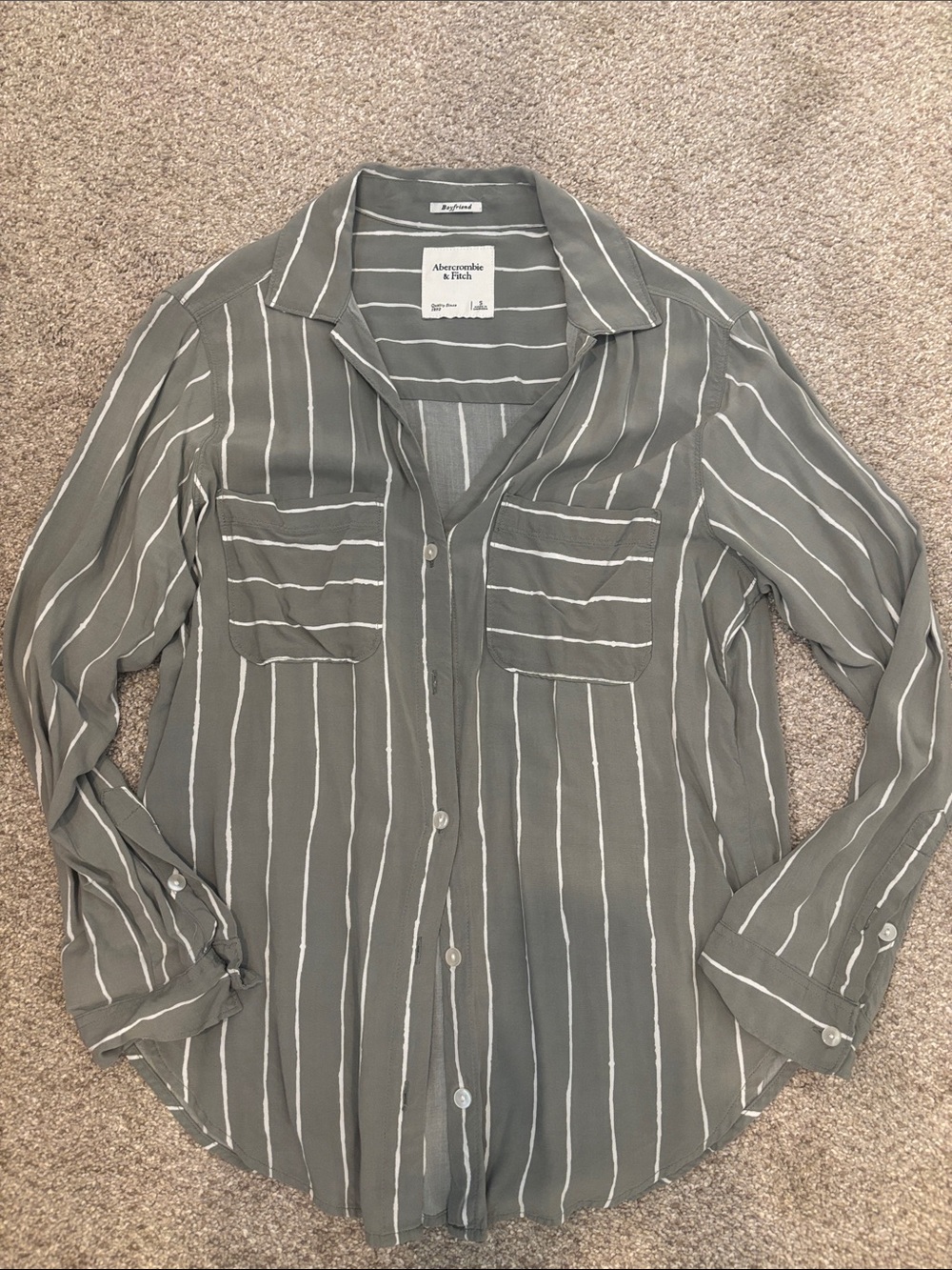 Abercrombie & Fitch Striped Button-Front Blouse